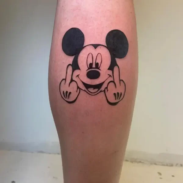 Tiny tattoo Micky mouse